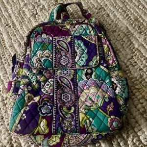 Vera Bradley Floral Paisley Backpack - Purple and Teal